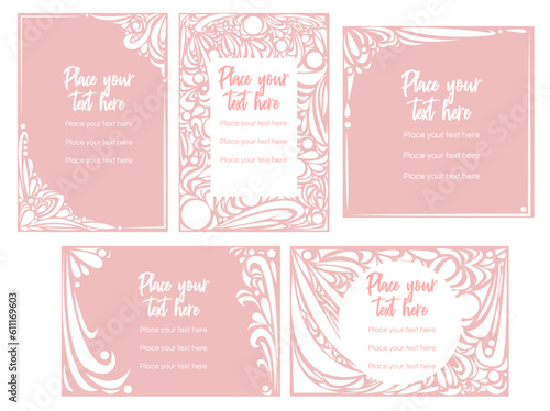 set de plantilla para tarjetas, post, cartas