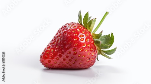 Strawberry Isolated on a White Background, Studio Photography. Generative AI.
