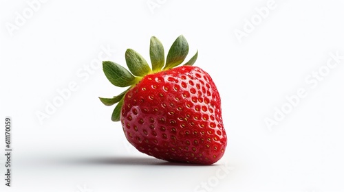 Strawberry Isolated on a White Background, Studio Photography. Generative AI.