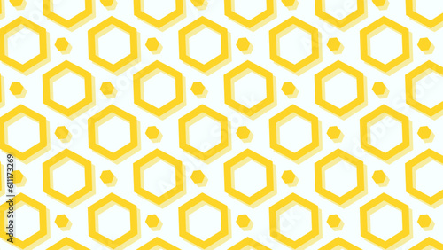 Seamless abstract geometric pattern with hexagons for fabric, background, surface design, packaging Vector illustration 