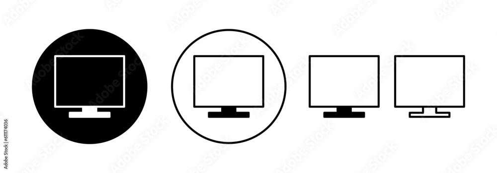 Computer icon vector for web and mobile app. computer monitor sign and symbol Computer icon vector for web and mobile app. computer monitor sign and symbol