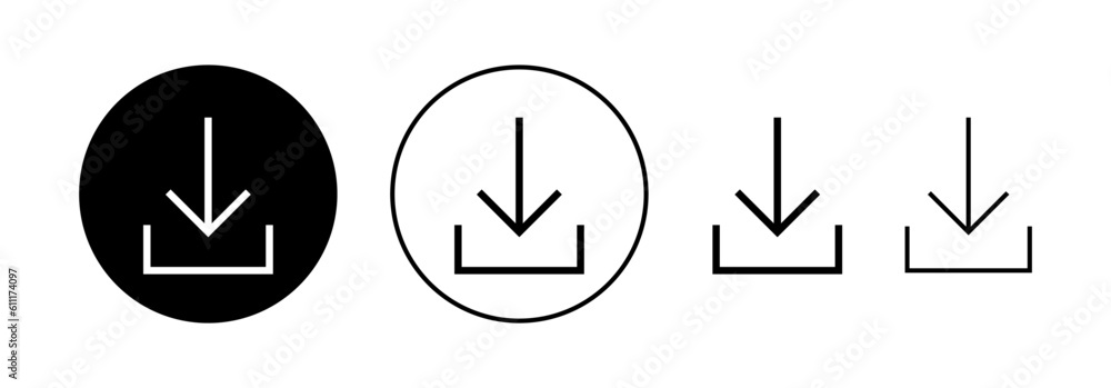 Download icon vector for web and mobile app. Download sign and symbol Download icon vector for web and mobile app. Download sign and symbol
