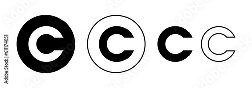 Copyright icon vector for web and mobile app. copyright sign and symbol