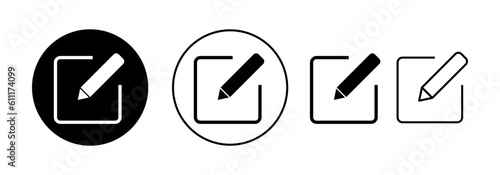 Edit icon vector for web and mobile app. edit document sign and symbol. edit text icon. pencil. sign up
