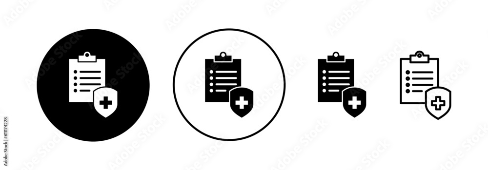 Medical insurance icon vector for web and mobile app. health insurance sign and symbol Medical insurance icon vector for web and mobile app. health insurance sign and symbol