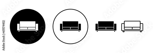 Sofa icon vector for web and mobile app. sofa sign and symbol. furniture icon