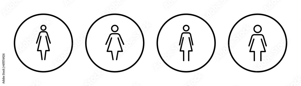 Female icon set illustration. woman sign and symbol Female icon set illustration. woman sign and symbol