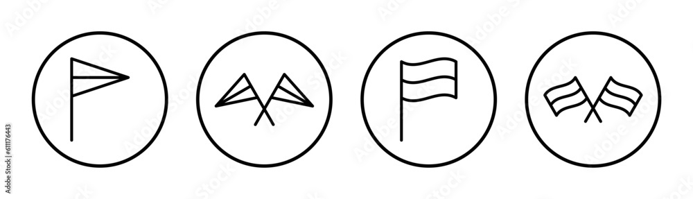 Flag icon set illustration. Gps location pin map. Location marker symbol. Flag icon set illustration. Gps location pin map. Location marker symbol.