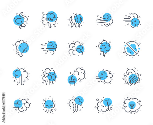 Smoke icons color set