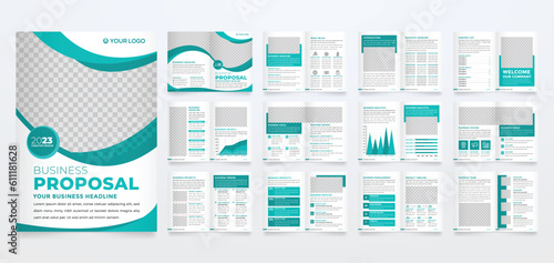business brochure template with modern concept	