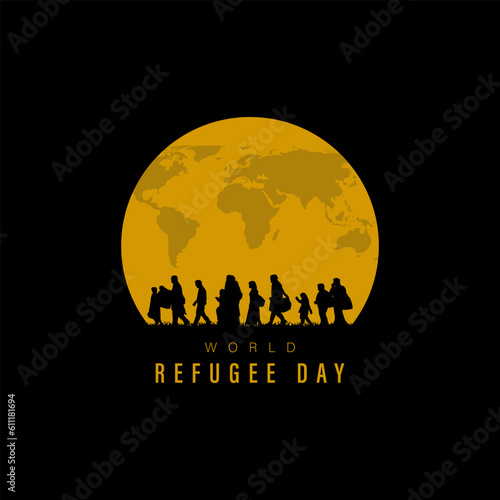 World Refugee Day, Vector illustration © The Deep Designer