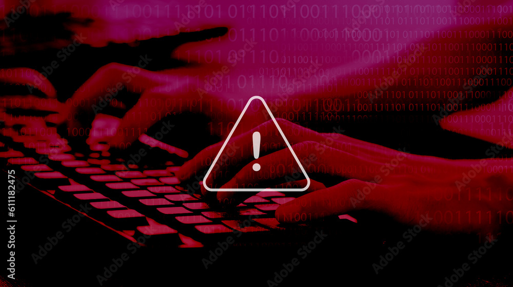 cyber crime hacker alert , security awareness - obrazy, fototapety, plakaty 