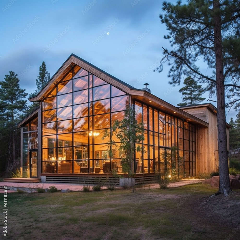 House in glass