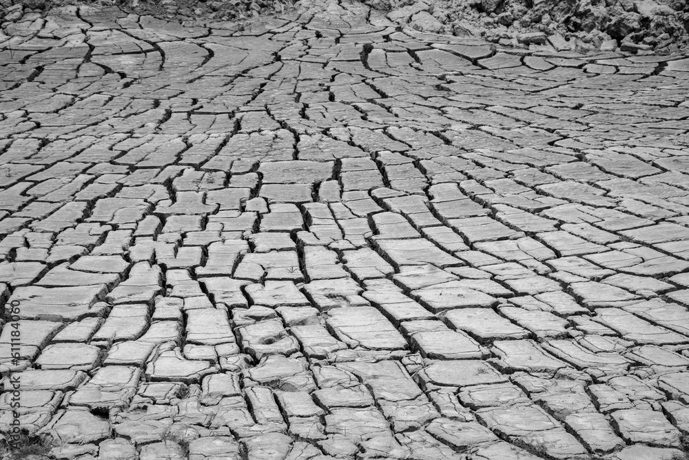 Land with dry and soil drought cracked landscape, Global warming concept. Land with dry and soil drought cracked landscape, Global warming concept.