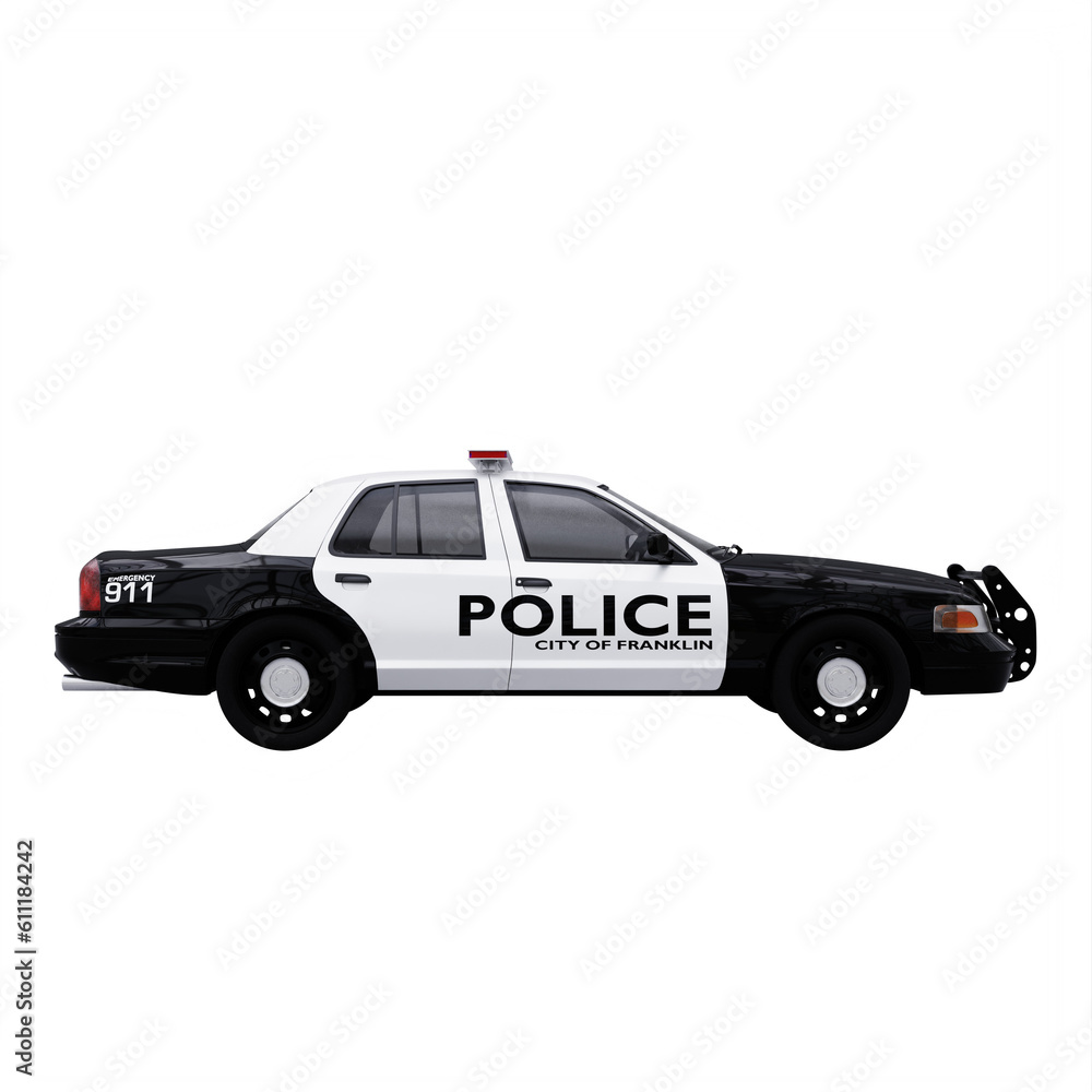 police car isolated