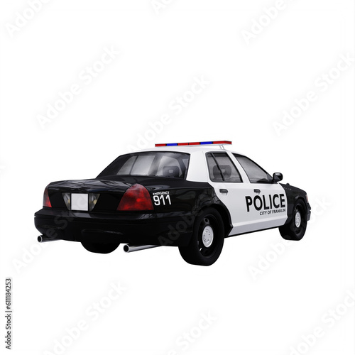 police car isolated