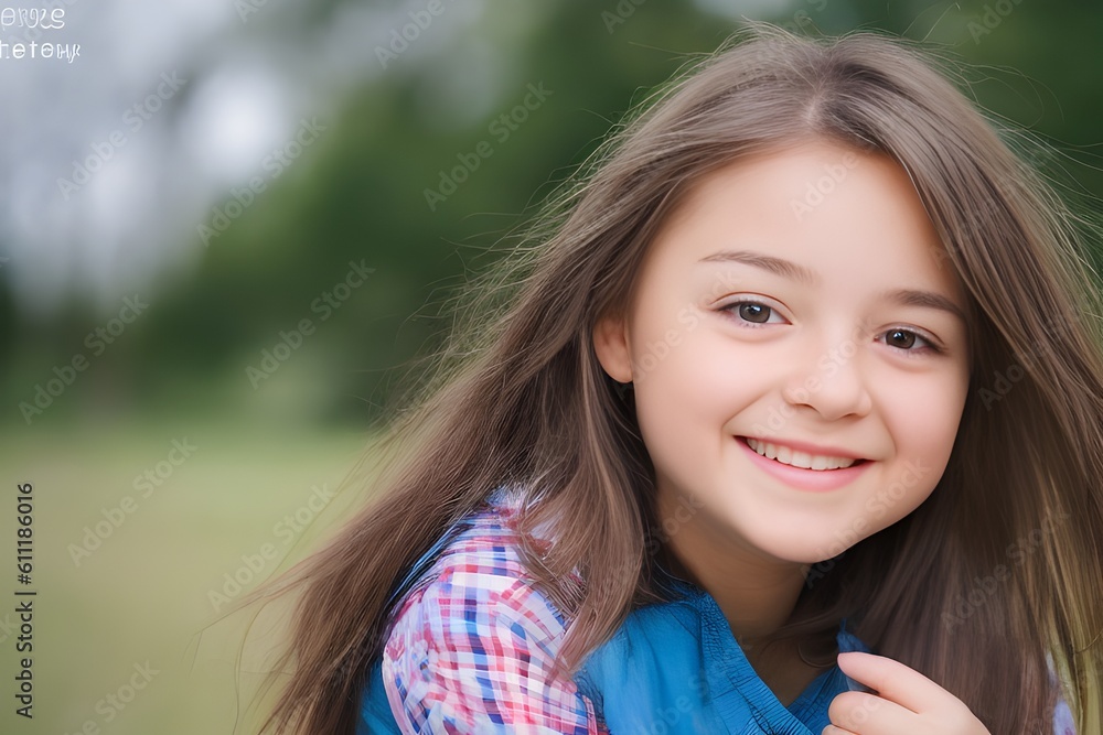笑顔の女の子(7歳)with generative ai 笑顔の女の子(7歳)with generative ai