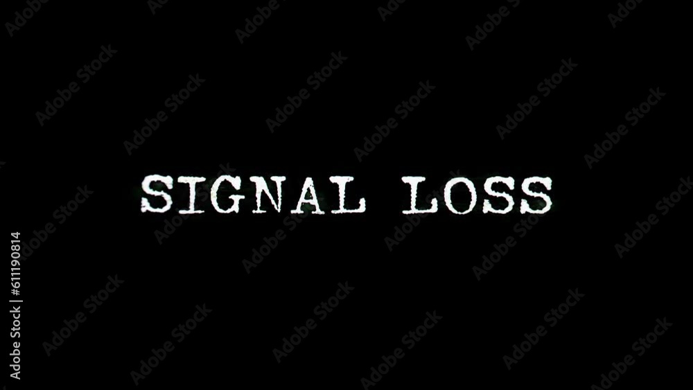 Signal Loss motion animation text with glitch effect. 4k 60fps short footage Signal Loss motion animation text with glitch effect. 4k 60fps short footage