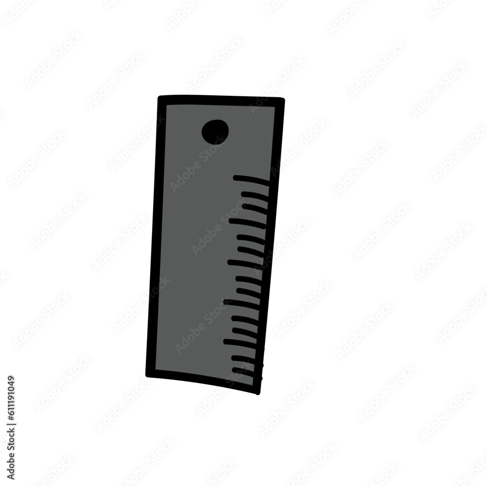 ruler hand drawn stationery vector ruler hand drawn stationery vector