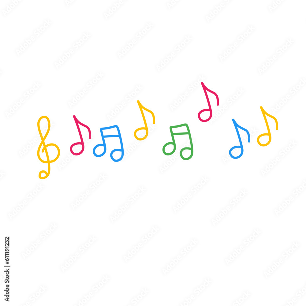 colorful musical notes colorful musical notes