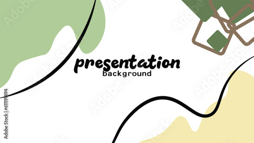 The background for your presentation has a soft green theme