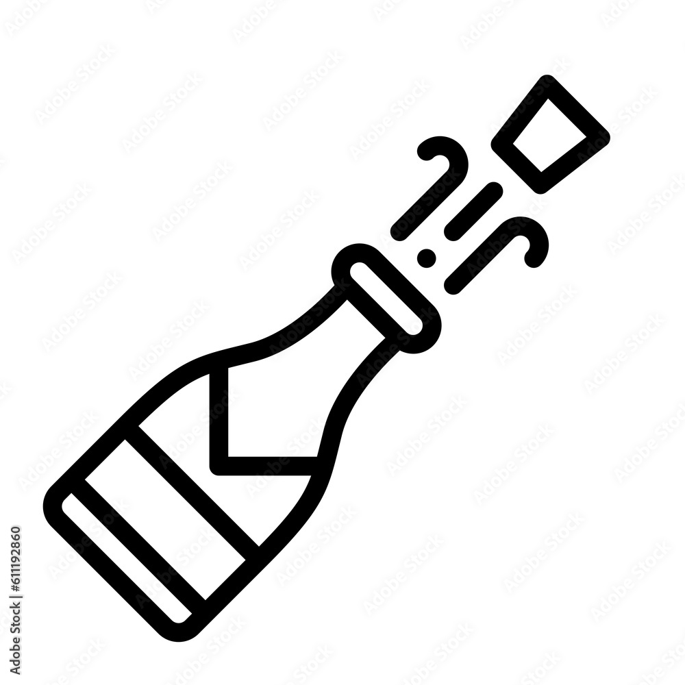 champagne line style icon, vector icon can be used for mobile, ui, web champagne line style icon, vector icon can be used for mobile, ui, web