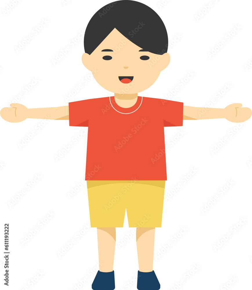 child exercising vector illustration.