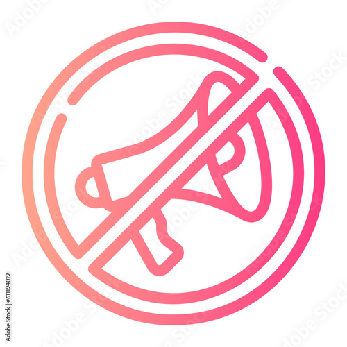 ads blocker Line Gradient Icon