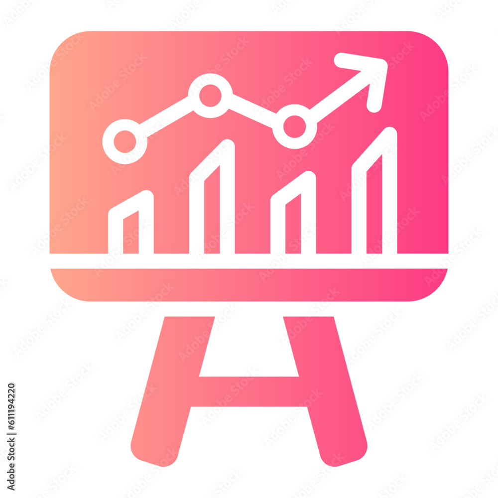market analysis Gradient icon market analysis Gradient icon