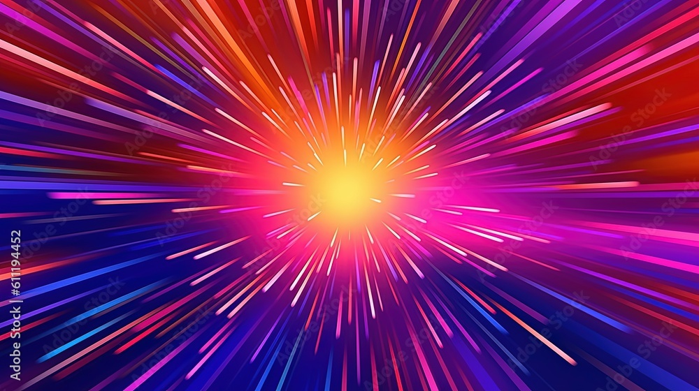 Fototapeta premium 0807. Gradient Burst Line Abstract Geometric Background. Generative AI