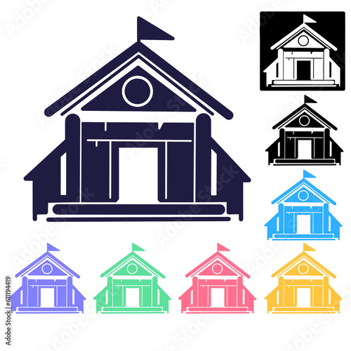 Home illustration icons isolated on transparent background.