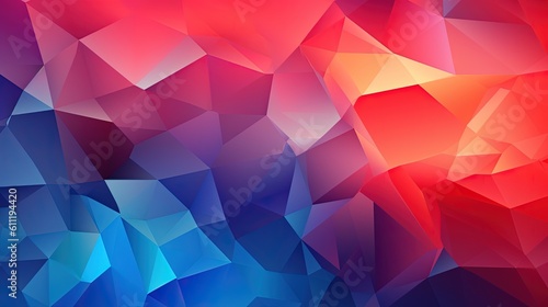 0810. Gradient Polygon Abstract Background. Generative AI