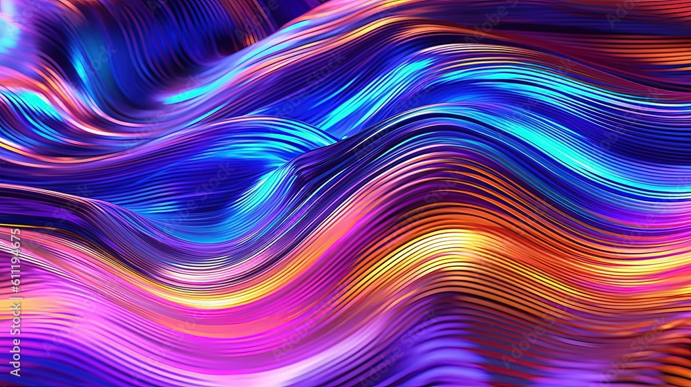 0826. Holographic Metal Digital Wave Background. Generative AI 0826. Holographic Metal Digital Wave Background. Generative AI