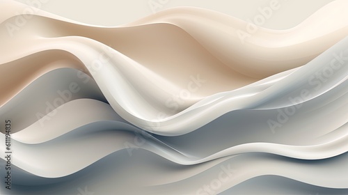 0851. Light Gray and Beige Digital Wave Background. Generative AI