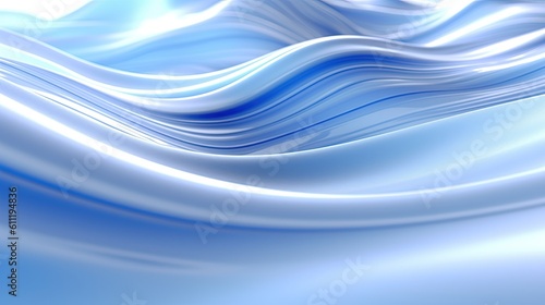 0846. Light Blue and Silver Digital Wave Background. Generative AI