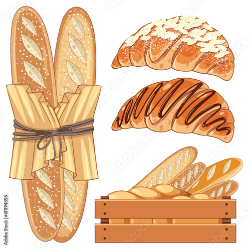 Set of bakery cartoon
