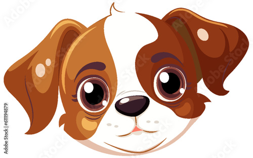 Cute dog cartoon face