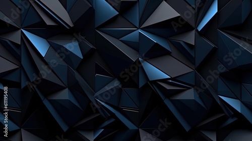 0917. Midnight Shadows Line Abstract Geometric Background. Generative AI