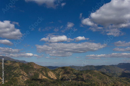 High valleys and rich green forests of the rainforest.