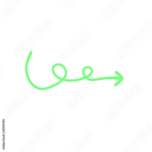 swirly arrow line icon