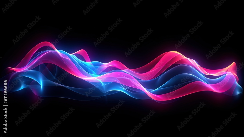 0995. Neon Pink and Blue Digital Waves Background. Generative AI 0995. Neon Pink and Blue Digital Waves Background. Generative AI