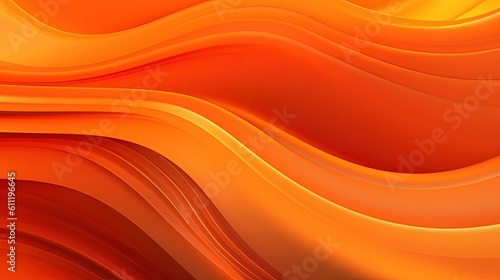 0990. Neon Orange Wave Background. Generative AI