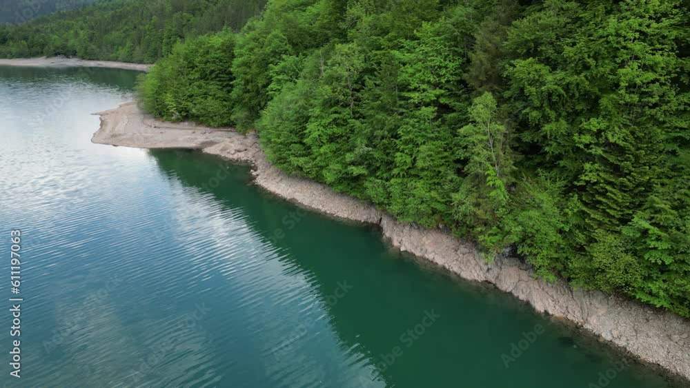 View of lakeshore Klöntalersee Glarus Kanton, Switzerland View of lakeshore Klöntalersee Glarus Kanton, Switzerland