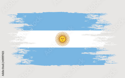 Argentina flag template brush vector illustration