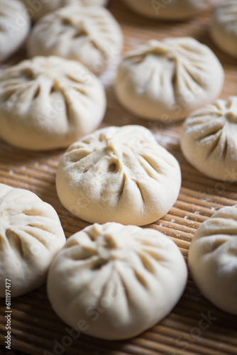 Wallpaper Mural Homemade  raw steamed buns. Delicious baozi, Torontodigital.ca
