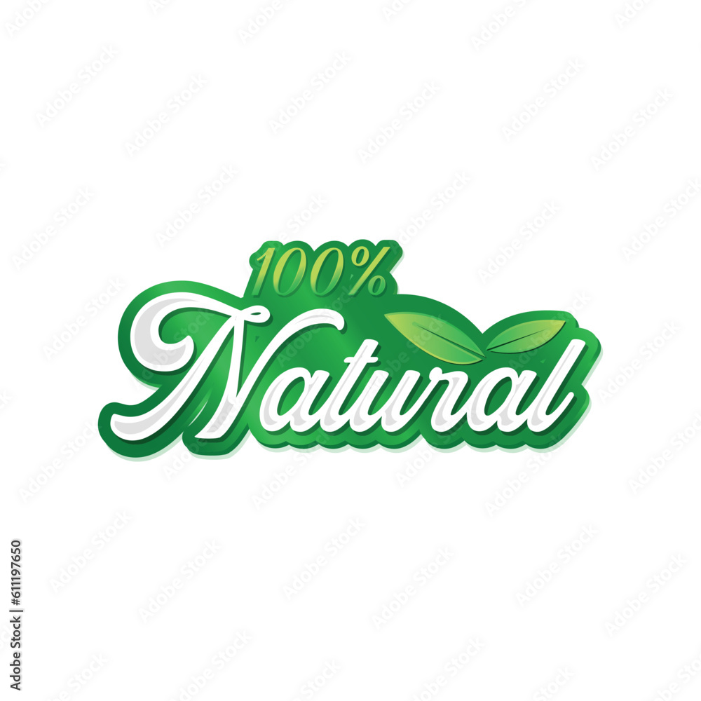 Vector natural label logo design template Vector natural label logo design template