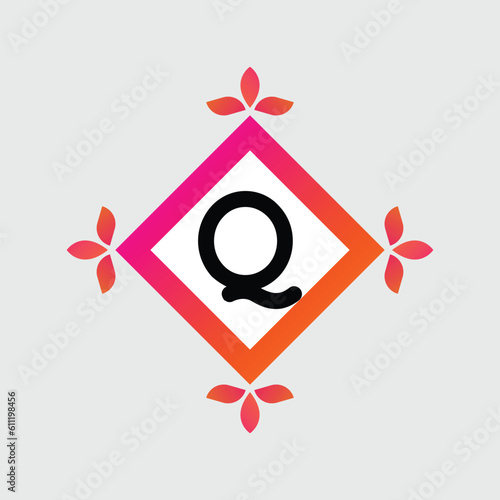 Q logo Colorful Vector Design. Icon Concept. Abstract modern
