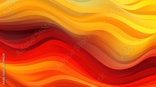 1137. Red Yellow and Orange Digital Waves Background. Generative AI