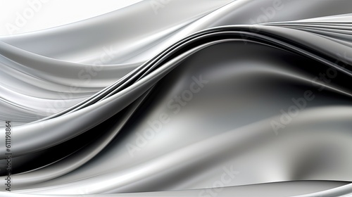 1164. Silver Elegance Digital Wave Background. Generative AI