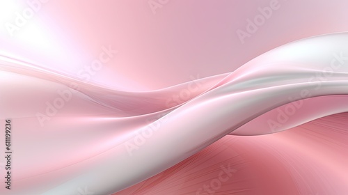 1190. Soft Pink and Pearl Digital Wave Background. Generative AI